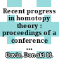 Recent progress in homotopy theory : proceedings of a conference on recent progress in homotopy theory, March 17-27, 2000, Johns Hopkins University, Baltimore, MD [E-Book] /