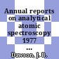 Annual reports on analytical atomic spectroscopy 1977 vol 7.