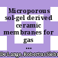 Microporous sol-gel derived ceramic membranes for gas separation : synthesis, gas transport and separation properties /