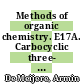 Methods of organic chemistry. E17A. Carbocyclic three- membered and four- membered ring compounds [Cyclopropanes , synthesis] : additional and supplementary volumes to the 4th edition /