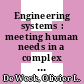 Engineering systems : meeting human needs in a complex technological world [E-Book] /