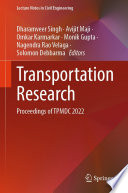 Transportation Research [E-Book] : Proceedings of TPMDC 2022 /