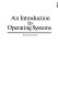 An Introduction to operating systems /