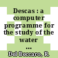 Descas : a computer programme for the study of the water gas accident in a tight secondary containment scheme : [E-Book]