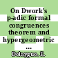 On Dwork's p-adic formal congruences theorem and hypergeometric mirror maps [E-Book] /
