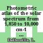 Photometric atlas of the solar spectrum from 1,850 to 10,000 cm-1 : Preliminary data.