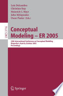 Conceptual Modeling - ER 2005 [E-Book] / 24th International Conference on Conceptual Modeling, Klagenfurt, Austria, October 24-28, 2005, Proceedings