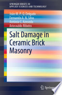 Salt Damage in Ceramic Brick Masonry [E-Book] /