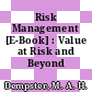 Risk Management [E-Book] : Value at Risk and Beyond /