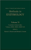 Methods in enzymology. 75. Cumulative subject index volumes 31 - 55.