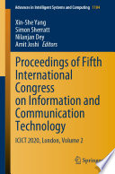 Proceedings of Fifth International Congress on Information and Communication Technology [E-Book] : ICICT 2020, London, Volume 2 /