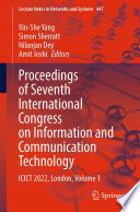Proceedings of Seventh International Congress on Information and Communication Technology [E-Book] : ICICT 2022, London, Volume 1 /