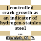 J-controlled crack growth as an indicator of hydrogen-stainless steel compatibility : accepted for presentation and publication third international conference on effects of hydrogen materials Jackson Lake Lodge, WY August 26 - 31, 1980 [E-Book] /