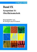 Oberflächentechnik. Vol. 9 : Werkstoffwoche '98 Symposium 11 /
