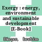 Exergy : energy, environment and sustainable development [E-Book] /