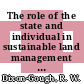 The role of the state and individual in sustainable land management / [E-Book]