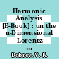 Harmonic Analysis [E-Book] : on the n-Dimensional Lorentz Group and Its Application to Conformal Quantum Field Theory /