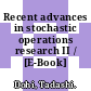Recent advances in stochastic operations research II / [E-Book]
