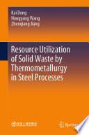 Resource Utilization of Solid Waste by Thermometallurgy in Steel Processes [E-Book] /