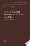 Nuclear Magnetic Resonance of Liquid Crystals [E-Book] /