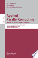 Applied Parallel Computing [E-Book] / State of the Art in Scientific Computing