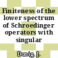 Finiteness of the lower spectrum of Schroedinger operators with singular potentials.