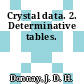 Crystal data. 2. Determinative tables.