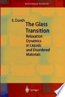 The glass transition : relaxation dynamics of liquids and disordered materials : 11 tables /