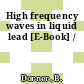 High frequency waves in liquid lead [E-Book] /