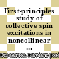 First-principles study of collective spin excitations in noncollinear magnets /