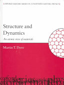 Structure and dynamcis : an atomic view of materials /