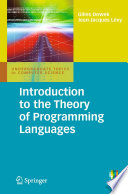 Introduction to the Theory of Programming Languages [E-Book] /