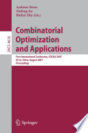 Combinatorial Optimization and Applications [E-Book] : First International Conference, COCOA 2007, Xi’an, China, August 14-16, 2007. Proceedings /