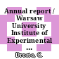 Annual report / Warsaw University Institute of Experimental Physics Nuclear Physics Laboratory: 1982.