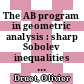 The AB program in geometric analysis : sharp Sobolev inequalities and related problems [E-Book] /