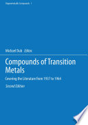 Compounds of Transition Metals [E-Book] : Covering the Literature from 1937 to 1964 /