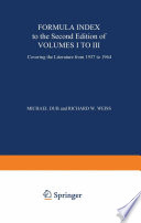 Formula Index to the Second Edition of Volume I to III [E-Book] /