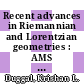 Recent advances in Riemannian and Lorentzian geometries : AMS Special Session, Recent Advances in Riemannian and Lorentzian Geometrics, January 15-18, 2003, Baltimore, Maryland [E-Book] /