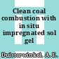 Clean coal combustion with in situ impregnated sol gel sorbent.