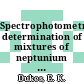 Spectrophotometric determination of mixtures of neptunium (IV) and neptunium (V) in nitric acid solutions : [E-Book]