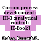 Curium process development ; III-3 :analytical control : [E-Book]