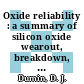 Oxide reliability : a summary of silicon oxide wearout, breakdown, and reliability [E-Book] /