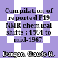 Compilation of reported F19 NMR chemical shifts : 1951 to mid-1967.