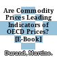 Are Commodity Prices Leading Indicators of OECD Prices? [E-Book] /
