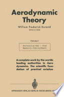 Aerodynamic Theory [E-Book] : A General Review of Progress Under a Grant of the Guggenheim Fund for the Promotion of Aeronautics /