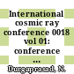 International cosmic ray conference 0018 vol 01: conference papers: xg sessions : Bangalore, 22.08.83-03.09.83.