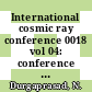International cosmic ray conference 0018 vol 04: conference papers: sp sessions : Bangalore, 22.08.83-03.09.83.