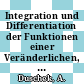 Integration und Differentiation der Funktionen einer Veränderlichen, Anwendungen, numerische Methoden, algebraische Gleichungen, unendliche Reihe