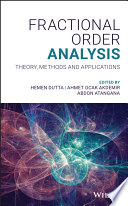 Fractional order analysis : theory, methods and applications [E-Book] /