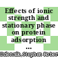 Effects of ionic strength and stationary phase on protein adsorption and transport in ion-exchange particles /